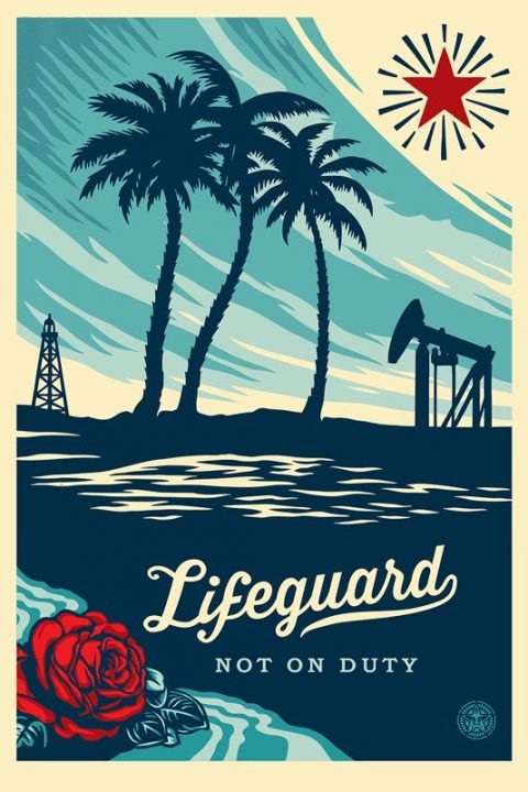 Lifeguard Not On Duty by Shepard Fairey