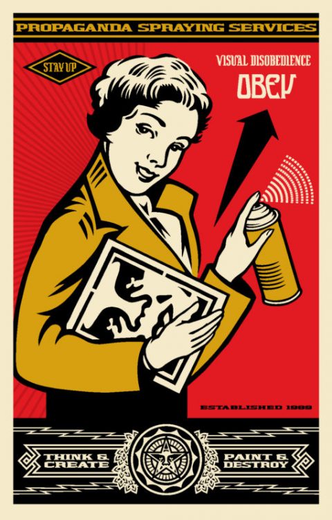 Stay Up Girl by Shepard Fairey
