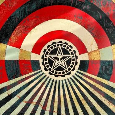 Tunnel Vision Version 2 (Alternate Gold) by Shepard Fairey
